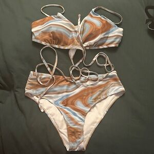 Swirl Pattern Bikini Set